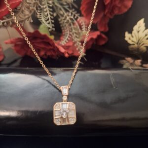 Bouquet Shaped Zircon Necklace - Image 1