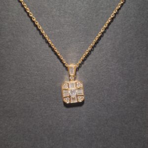 Bouquet Shaped Zircon Necklace - Image 2